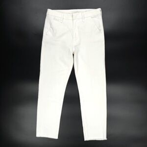 NEW Mother Shaker Prep Fray Crop Jeans Glass Slipper White Clean Girl Minimal 27